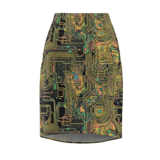 Copper Synapse on a Pencil Skirt