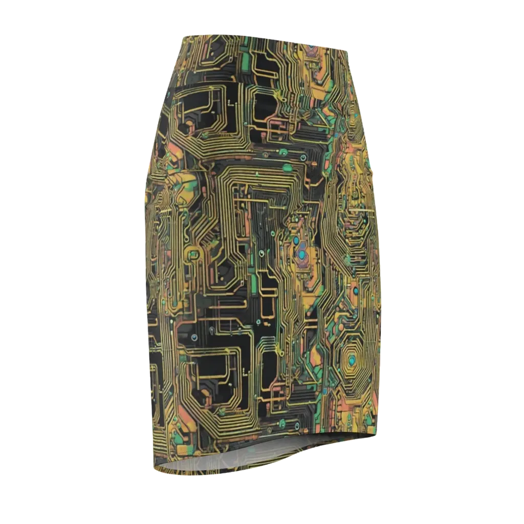 Copper Synapse on Pencil Skirt — Front Side