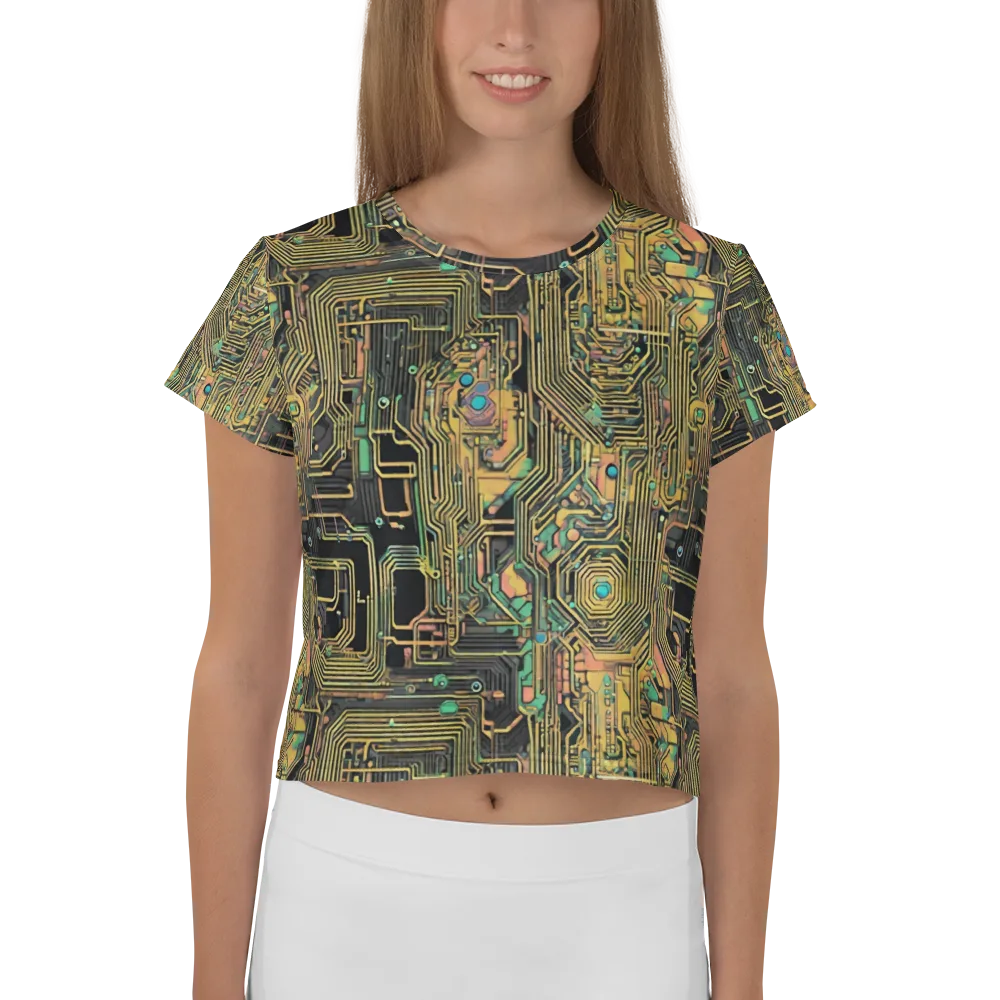 Copper Synapse on Crop Tee — Front