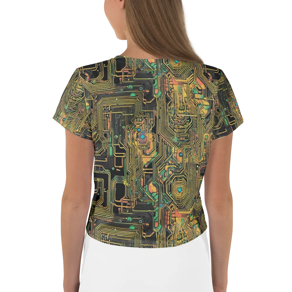 Copper Synapse on Crop Tee — Back