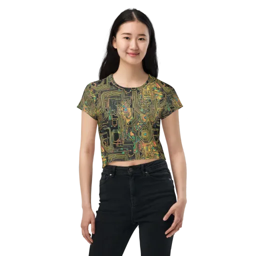 Copper Synapse on a Crop Tee