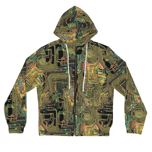 Copper Synapse on a Women's Full-Zip Hoodie
