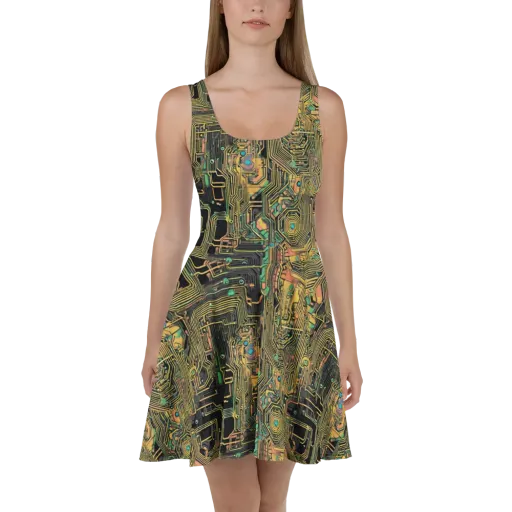 Copper Synapse on a Skater Dress