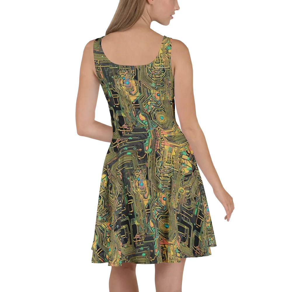 Copper Synapse on Skater Dress — Back