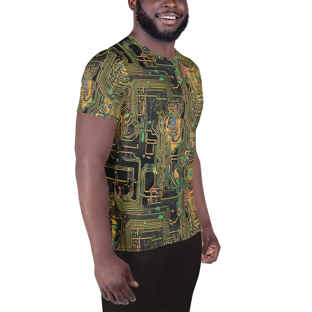 Copper Synapse on Men's Athletic T-Shirt — Right