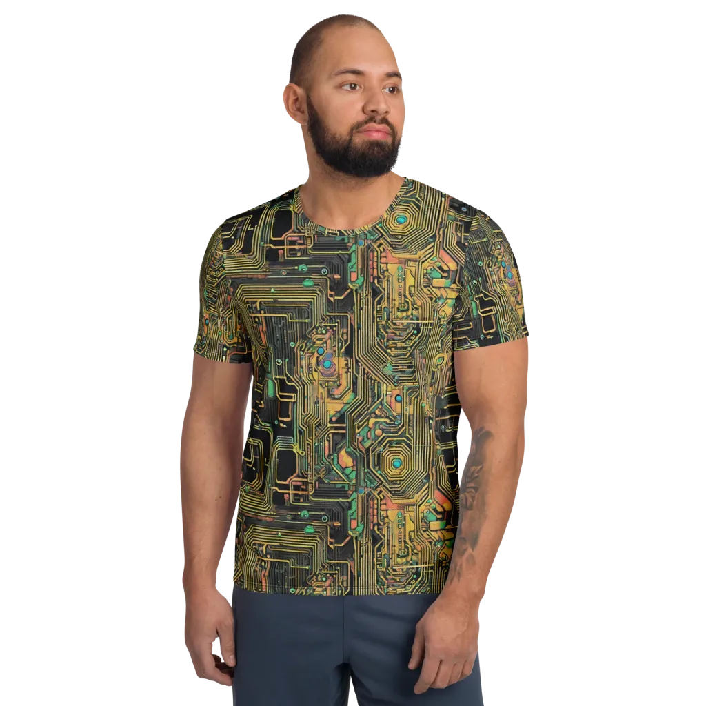 Copper Synapse on Men's Athletic T-Shirt — Front