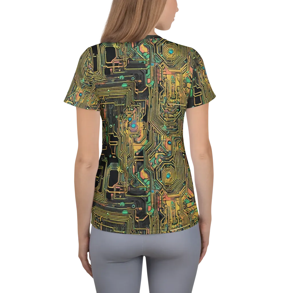 Copper Synapse on Women's Athletic T-Shirt — Back
