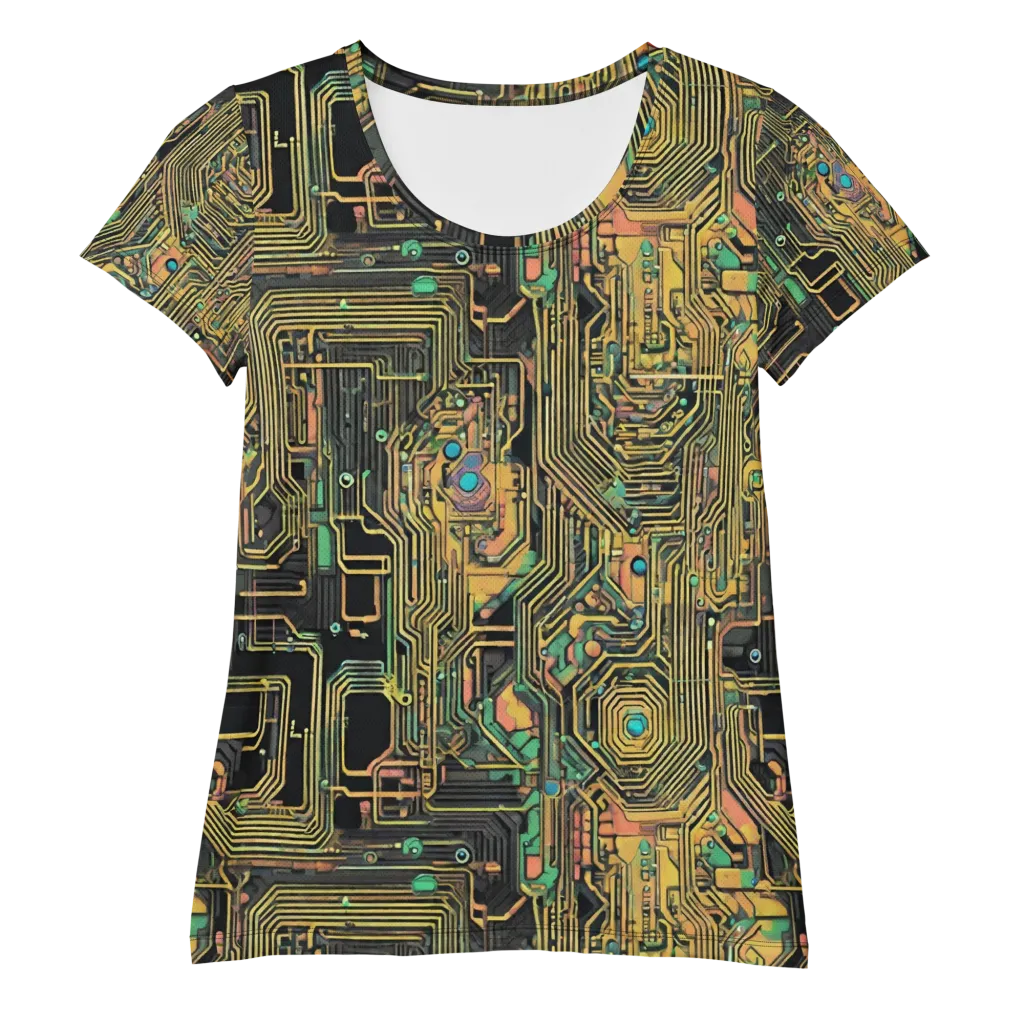 Copper Synapse on Women's Athletic T-Shirt — Front