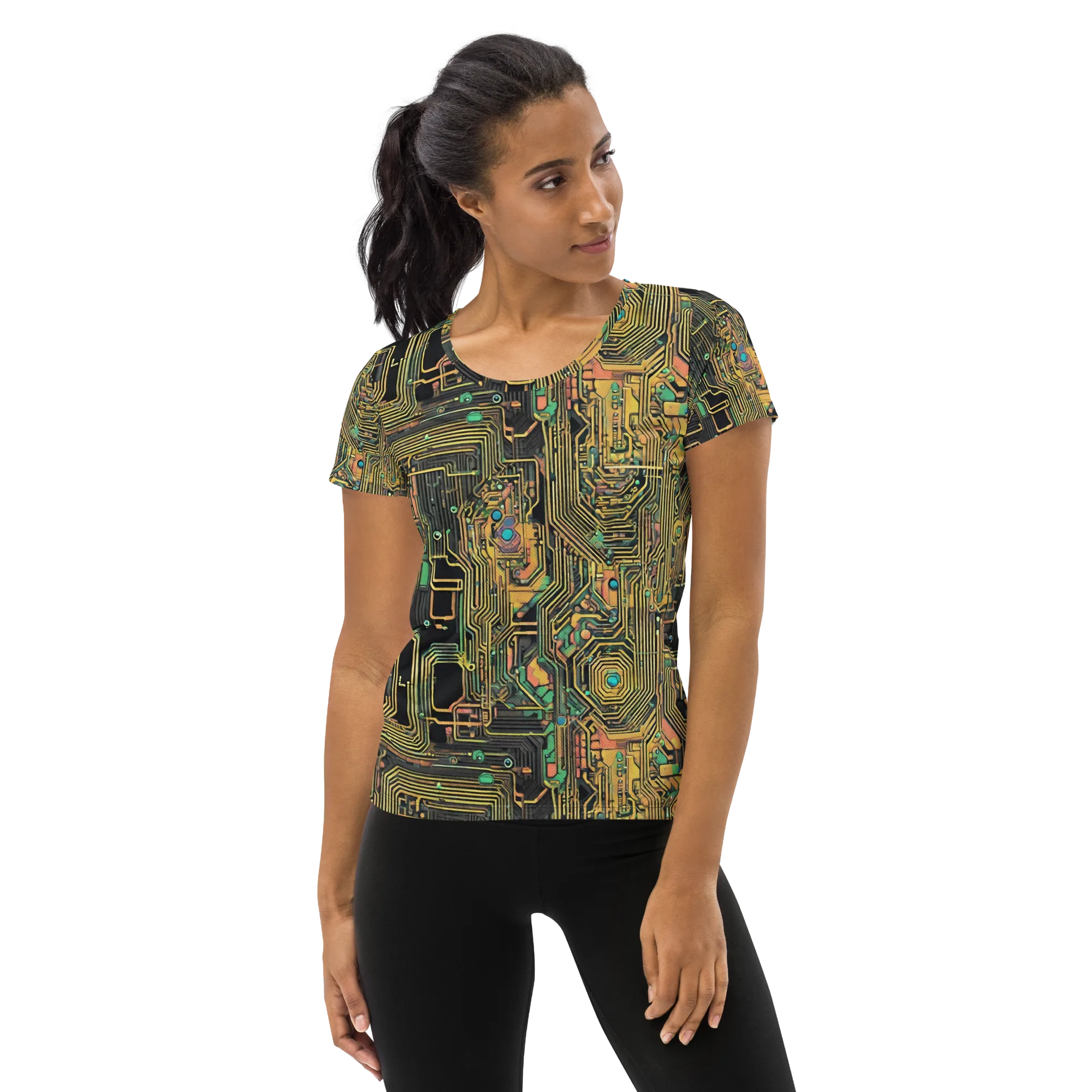 Copper Synapse on Women's Athletic T-Shirt — Front