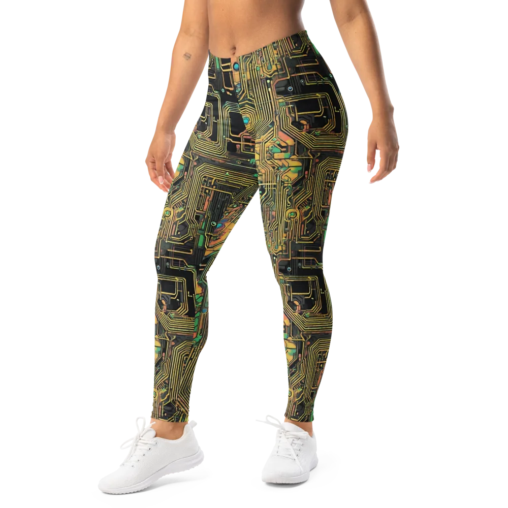 Copper Synapse on Leggings — Left Front