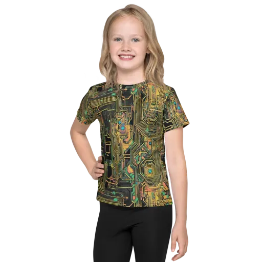 Copper Synapse on a Kids Crew Neck T-Shirt