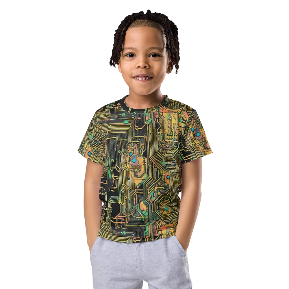 Copper Synapse on Kids Crew Neck T-Shirt — Front