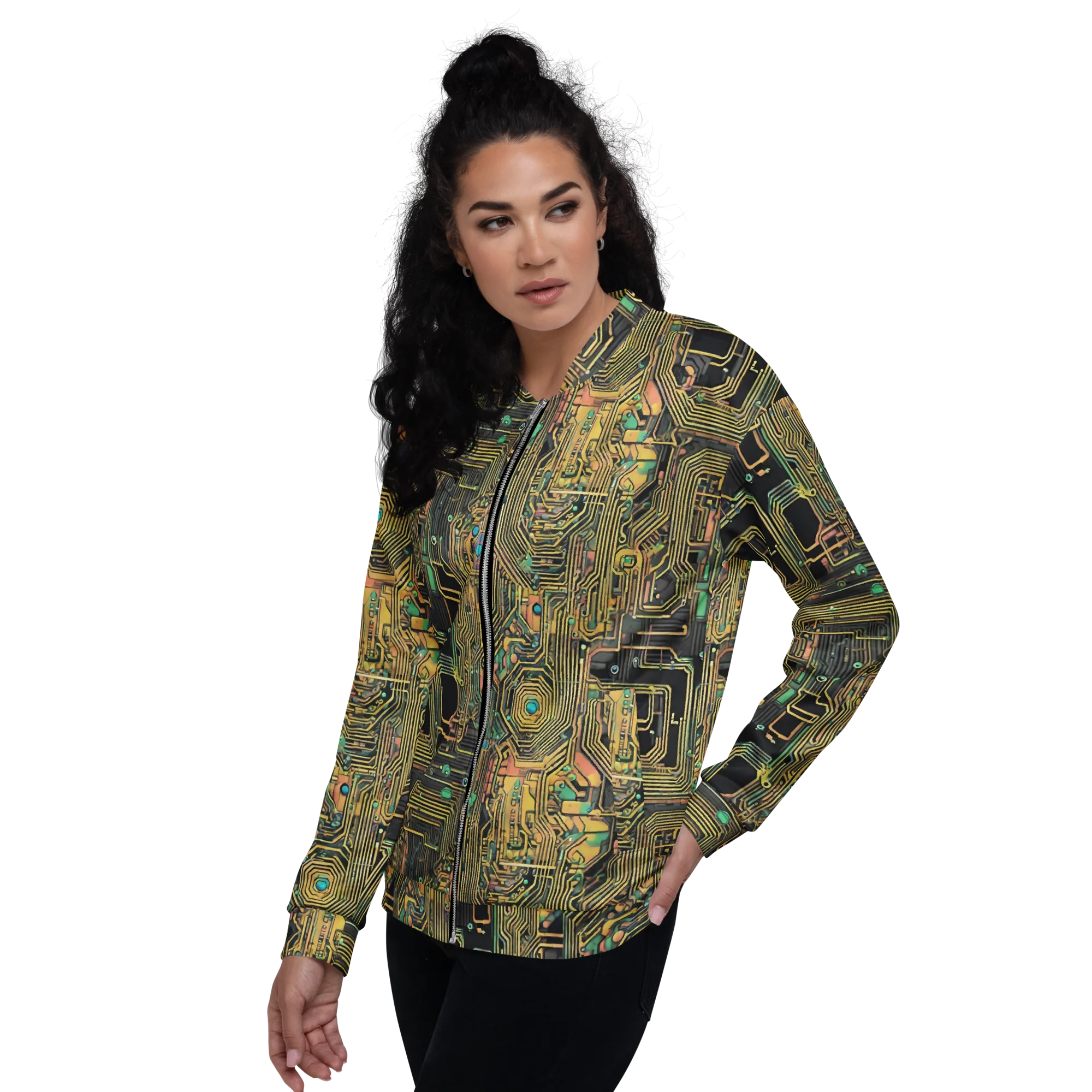 Copper Synapse on Bomber Jacket — Left