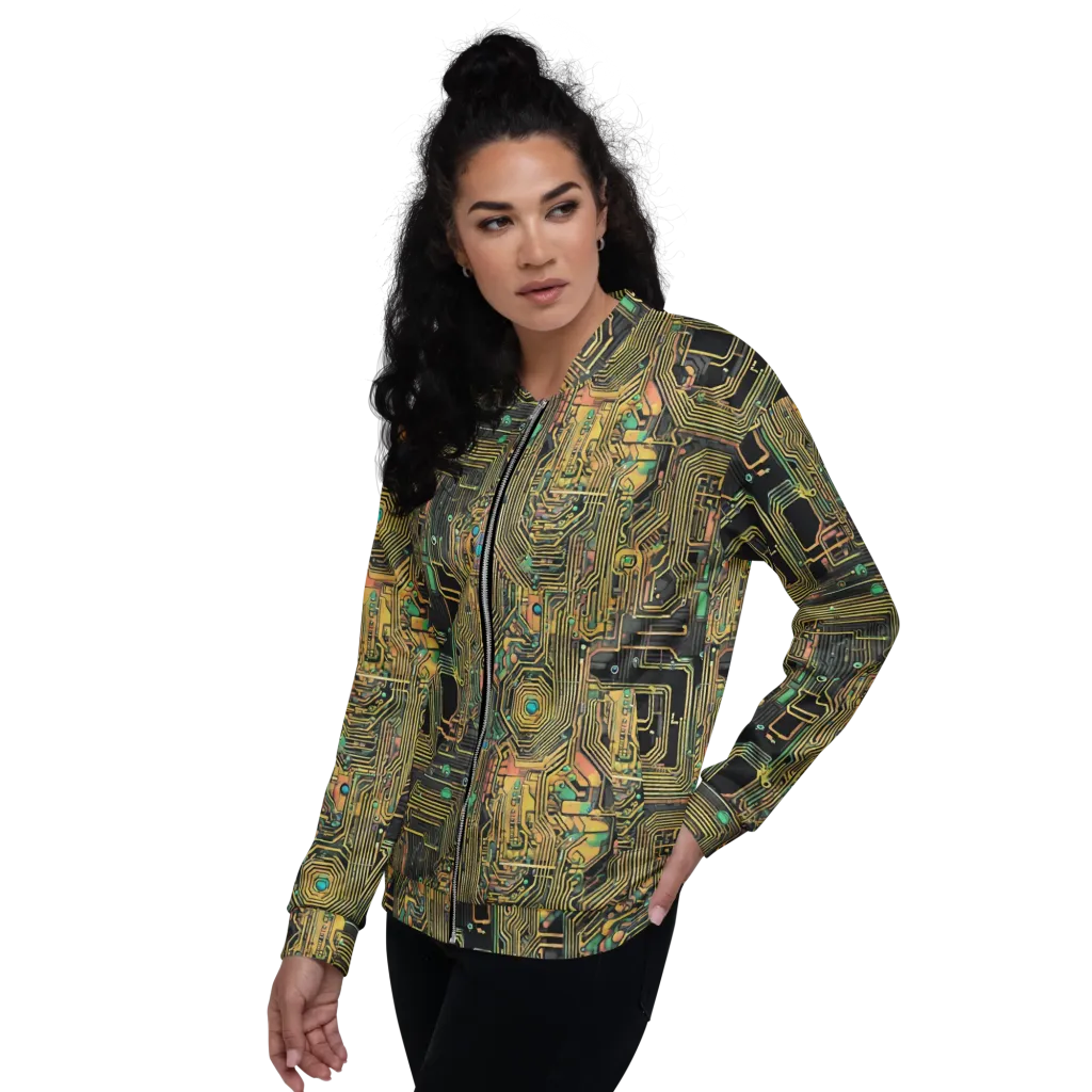 Copper Synapse on Bomber Jacket — Left