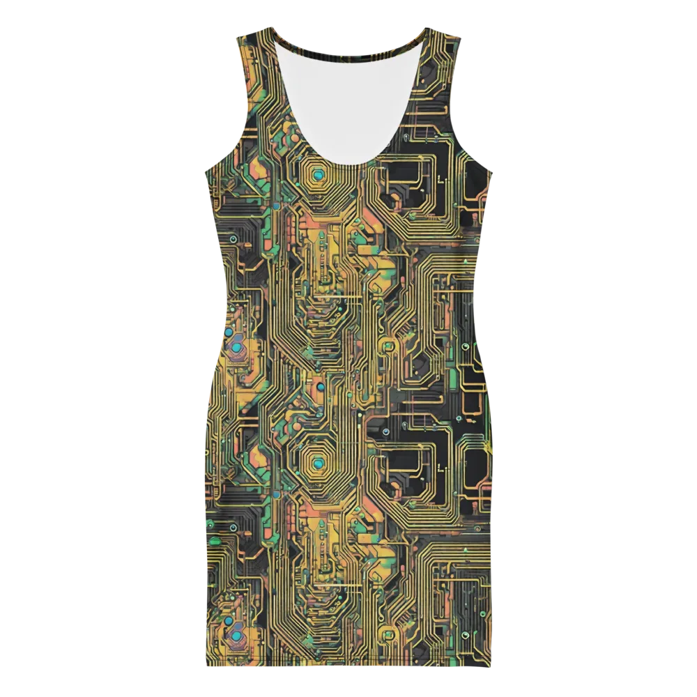 Copper Synapse on Bodycon Dress — Front