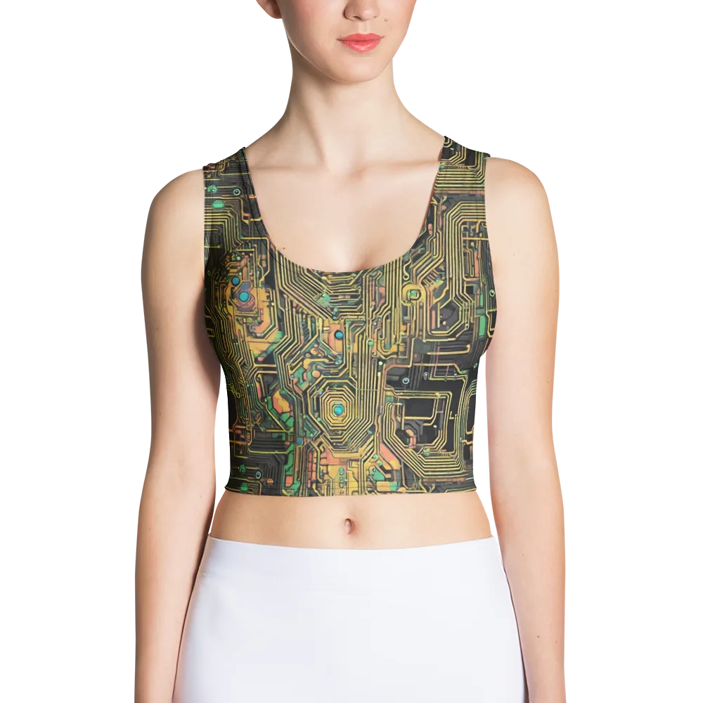 Copper Synapse on Crop Top — Front