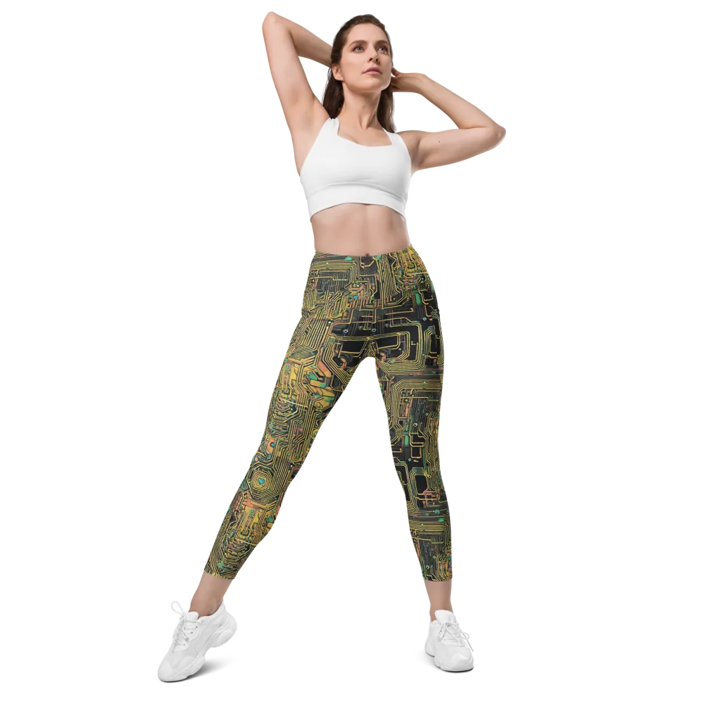 Copper Synapse on Leggings with Pockets — Front