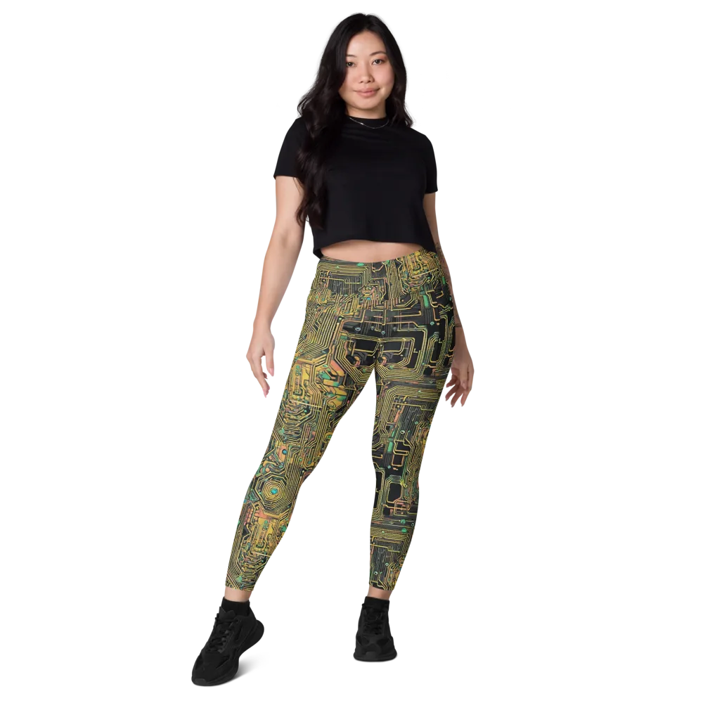 Copper Synapse on Leggings with Pockets — Front