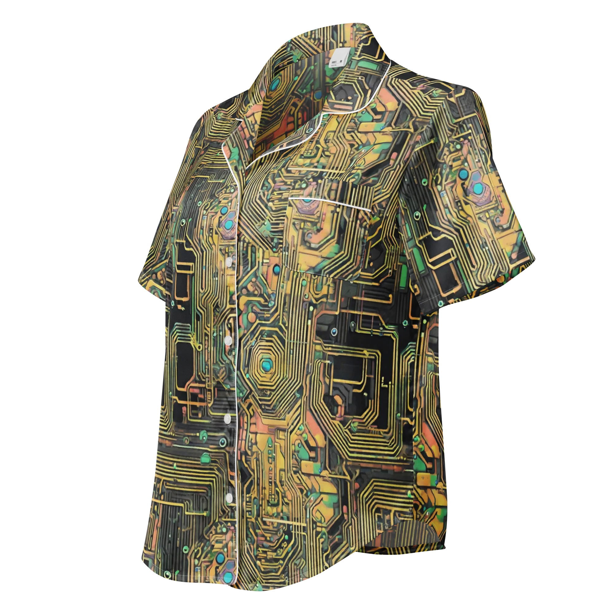 Copper Synapse on Women's Short Sleeve Pajama Top — Left Front