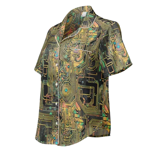 Copper Synapse on a Women's Short Sleeve Pajama Top