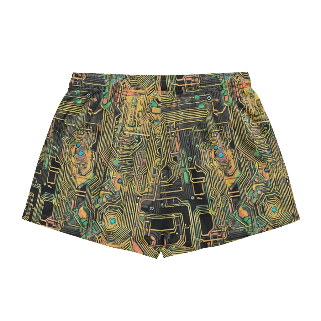 Copper Synapse on Women's Pajama Shorts — Back