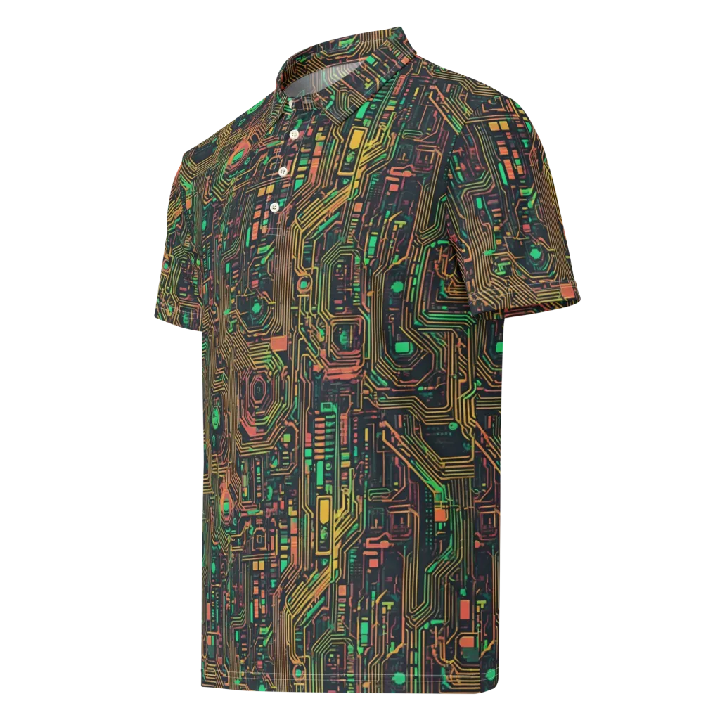 Copper Logic on Men's Slim Fit Polo Shirt — Left Front