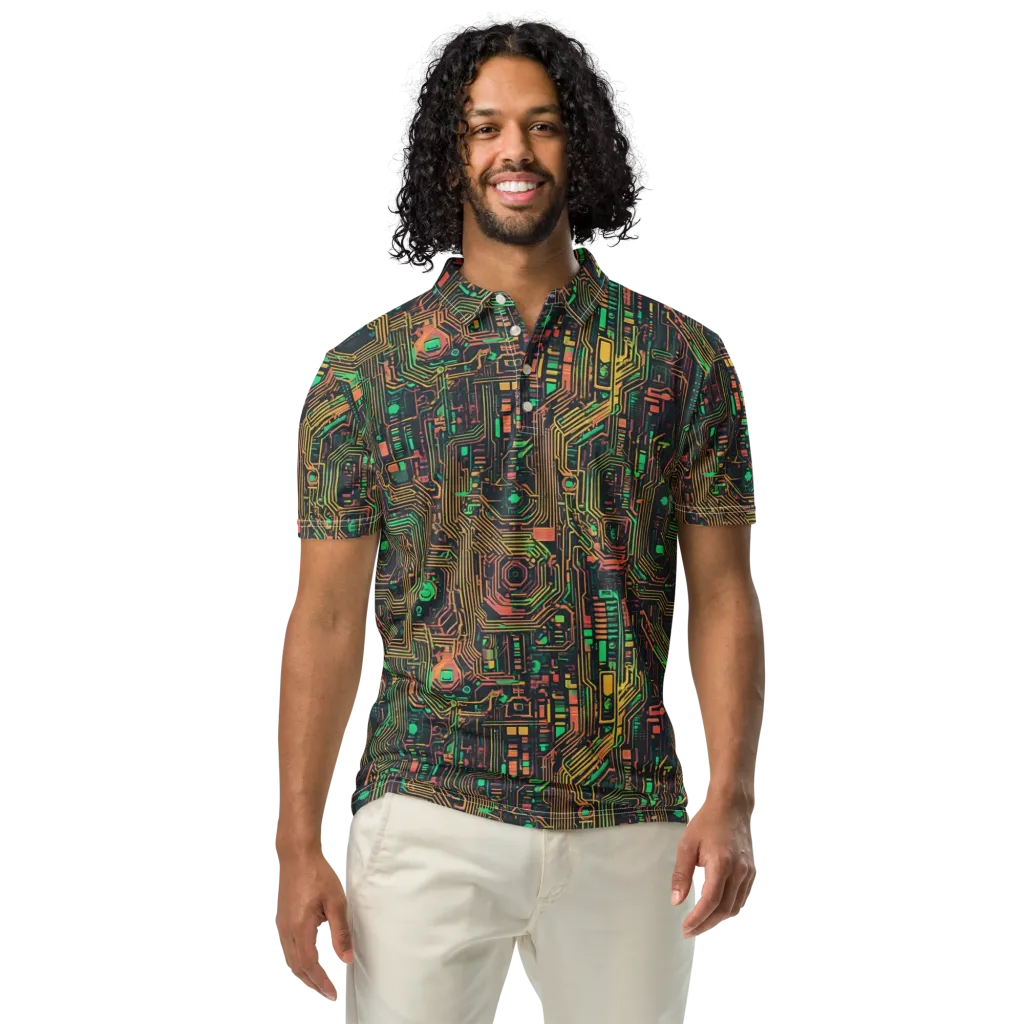 Copper Logic on Men's Slim Fit Polo Shirt — Front