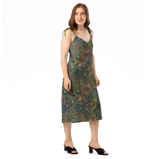 Copper Logic on a Slip Dress