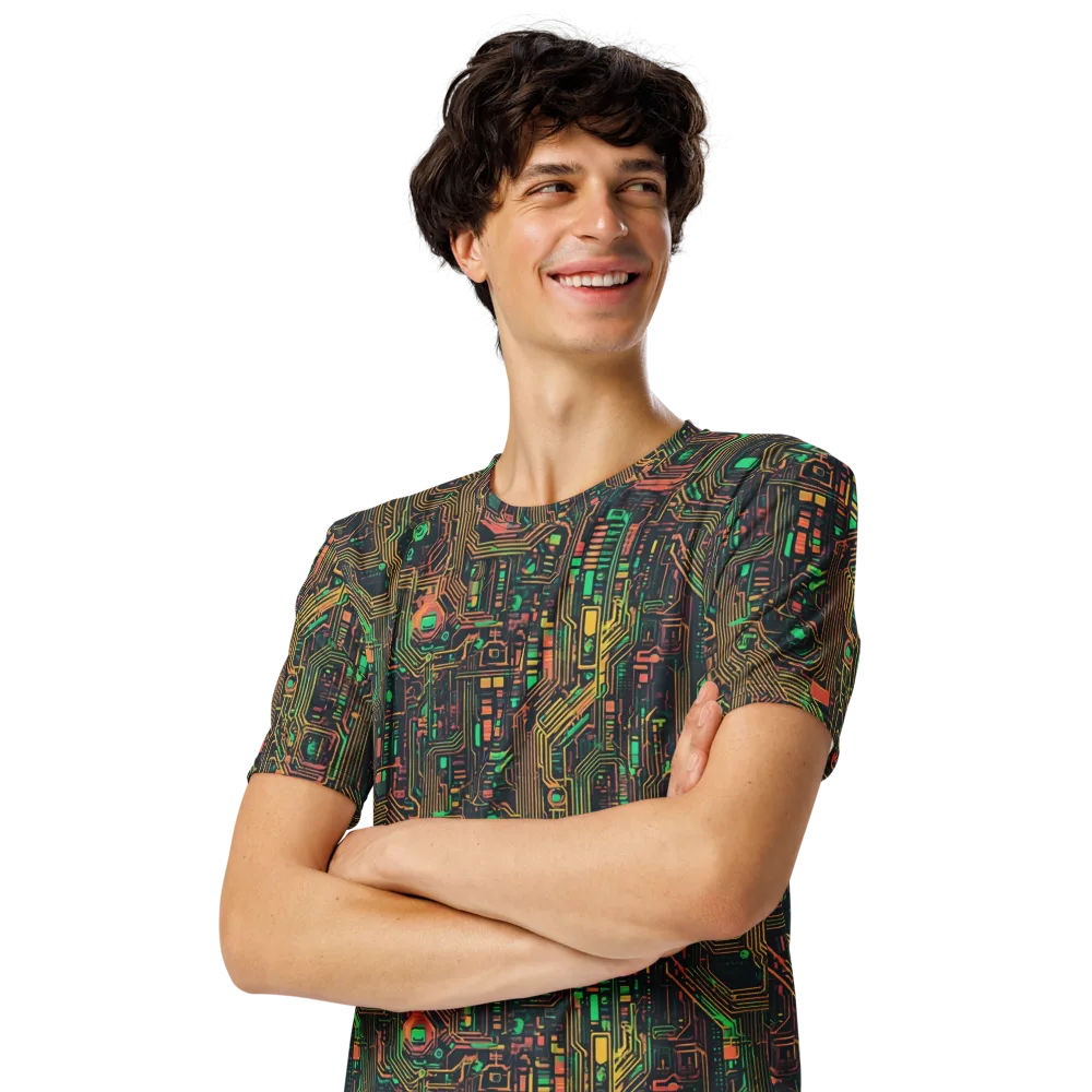 Copper Logic on Men's Crew Neck T-Shirt — Left Front