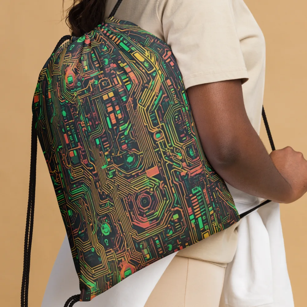 Copper Logic on Drawstring Bag — Front