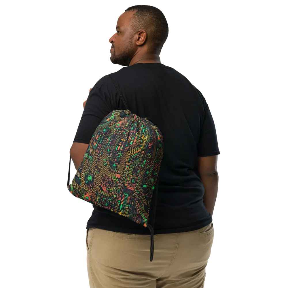 Copper Logic on Drawstring Bag — Front