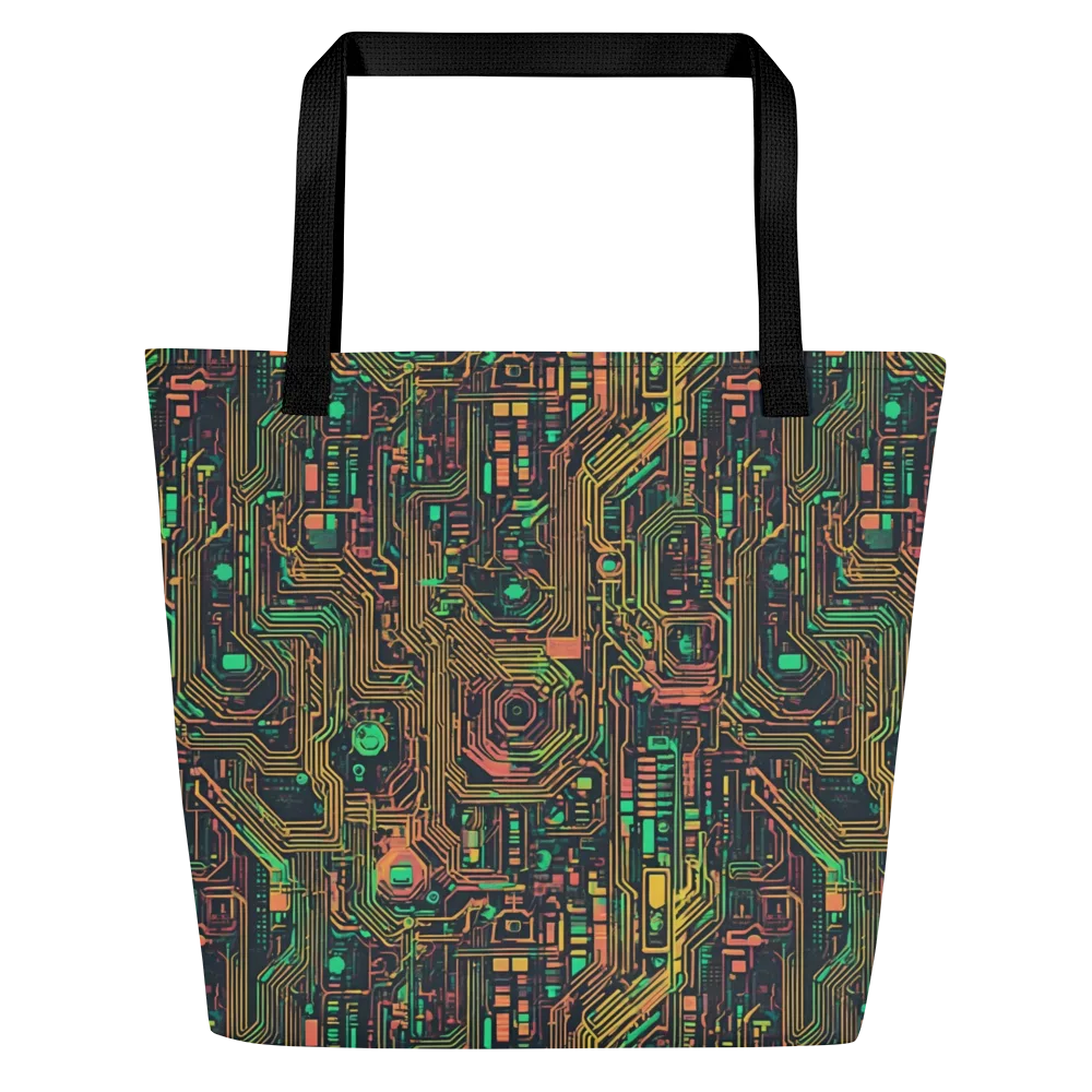 Copper Logic on Large Tote Bag W/ Pocket — Front