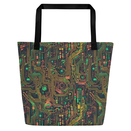 Copper Logic on a Large Tote Bag W/ Pocket
