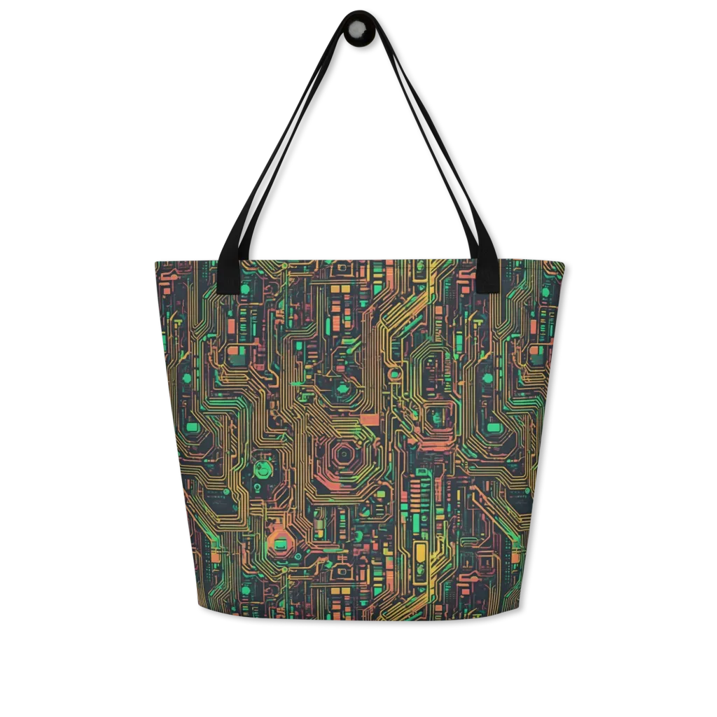 Copper Logic on Large Tote Bag W/ Pocket — Front