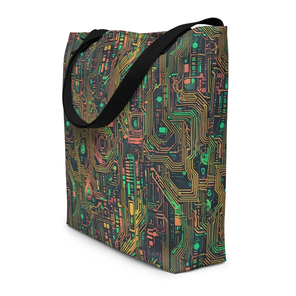 Copper Logic on Large Tote Bag W/ Pocket — Front