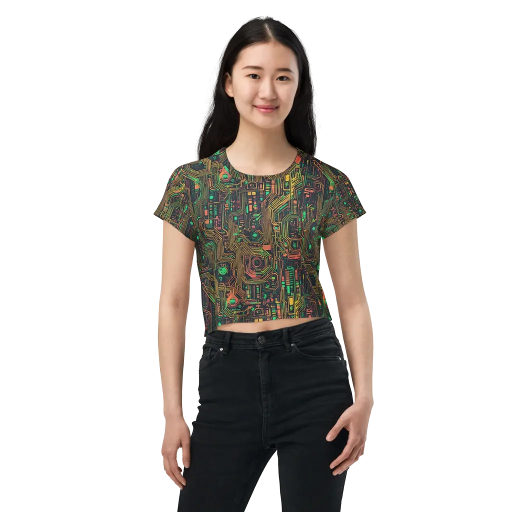 Copper Logic on Crop Tee — Front