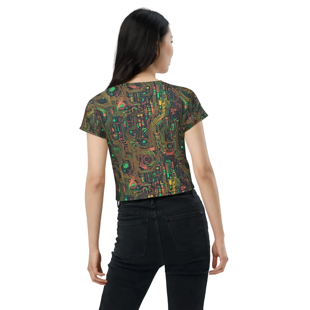 Copper Logic on Crop Tee — Back