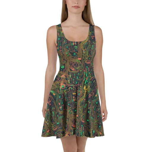 Copper Logic on a Skater Dress