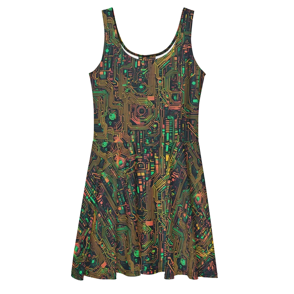 Copper Logic on Skater Dress — Front