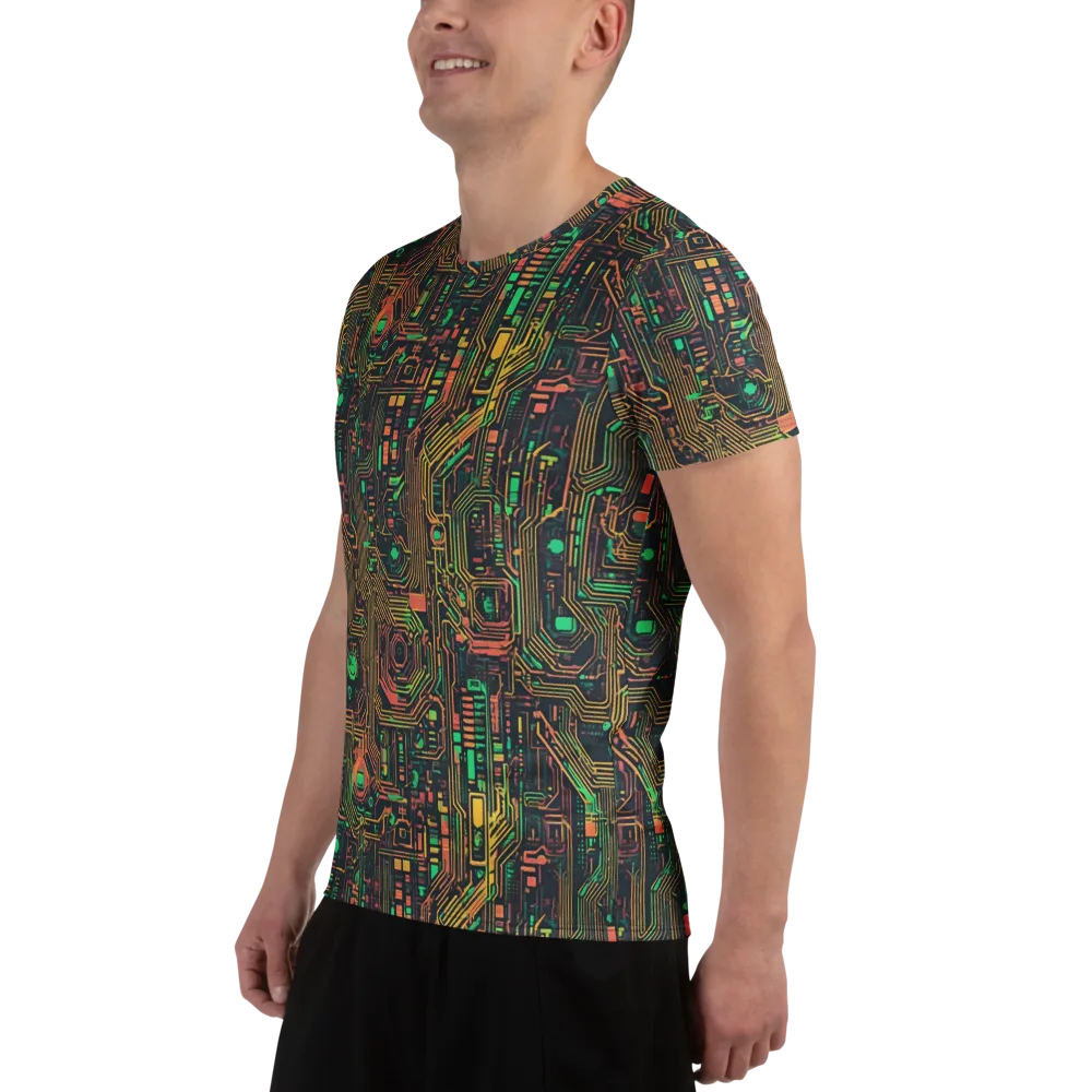 Copper Logic on Men's Athletic T-Shirt — Left