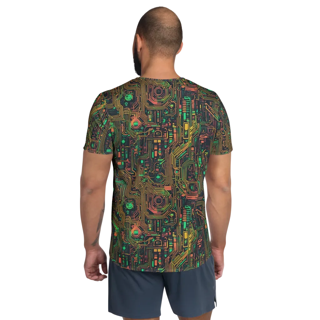 Copper Logic on Men's Athletic T-Shirt — Back