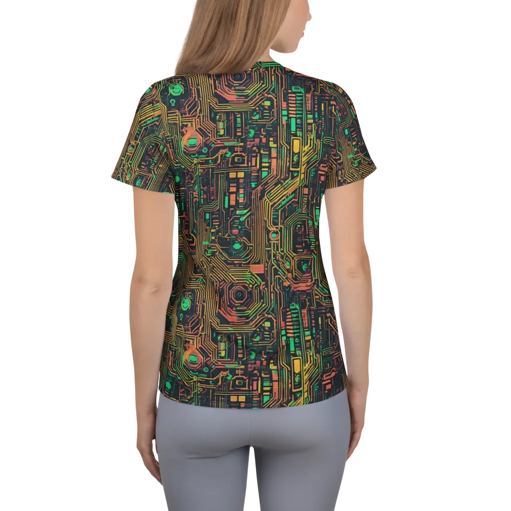 Copper Logic on Women's Athletic T-Shirt — Back