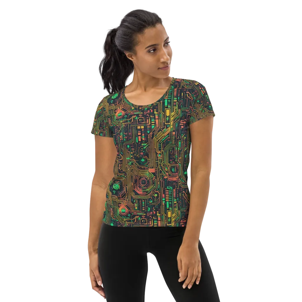 Copper Logic on Women's Athletic T-Shirt — Front