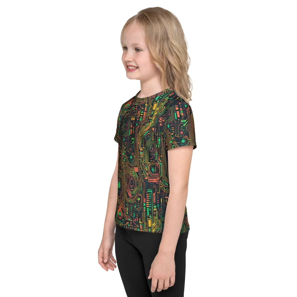 Copper Logic on Kids Crew Neck T-Shirt — Left