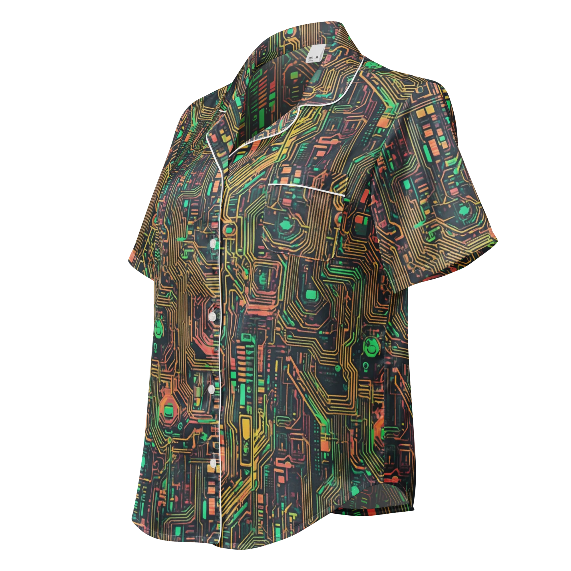 Copper Logic on Women's Short Sleeve Pajama Top — Left Front