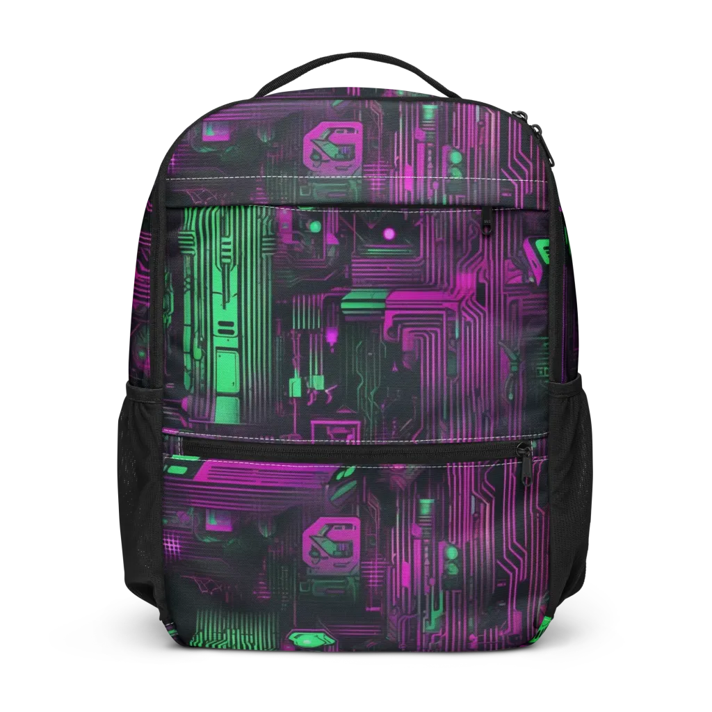 Synthwave Circuit on Utility Backpack — Front