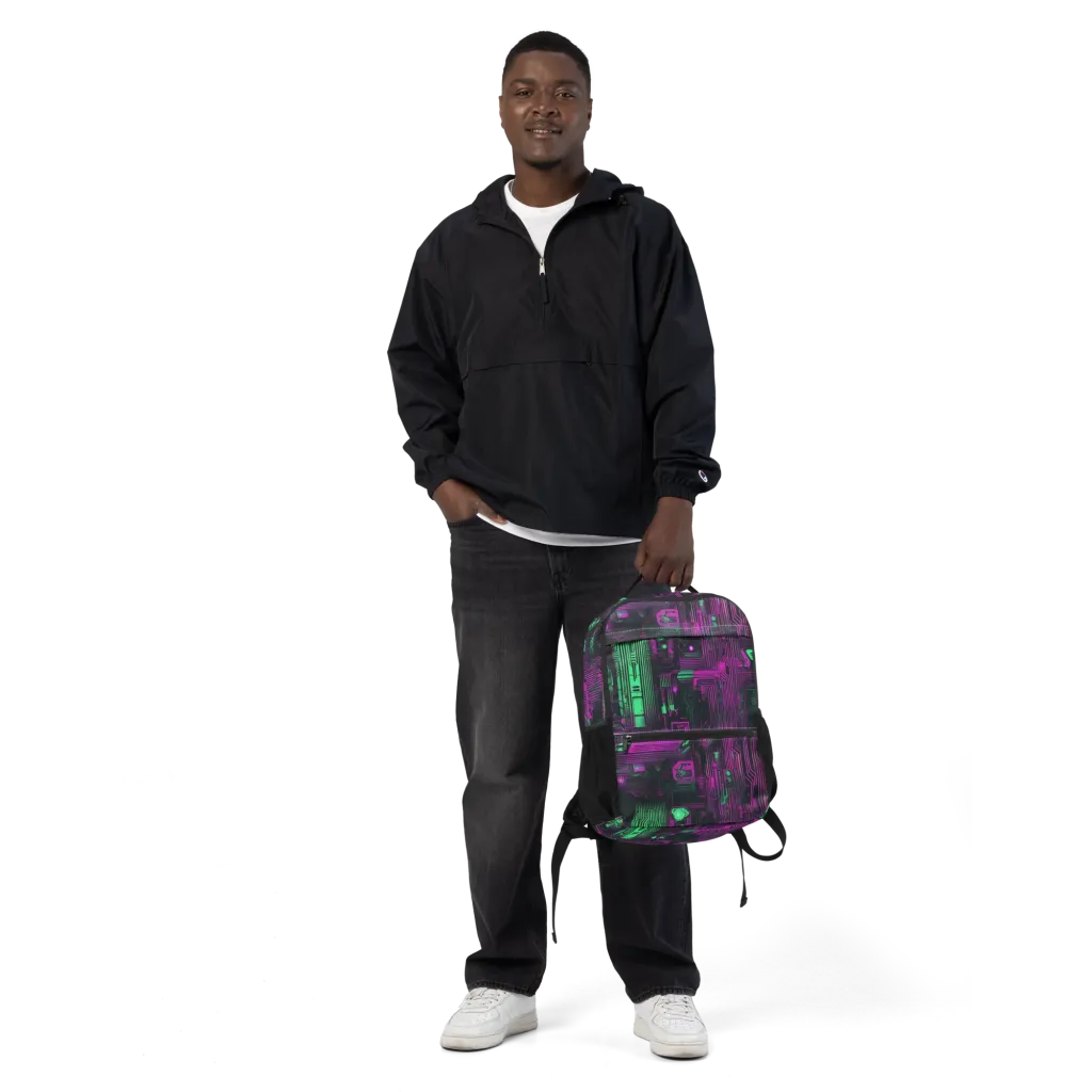 Synthwave Circuit on Utility Backpack — Front