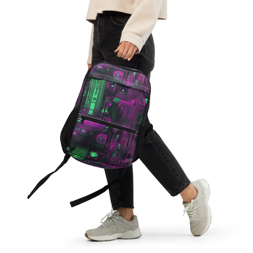 Synthwave Circuit on Utility Backpack — Front