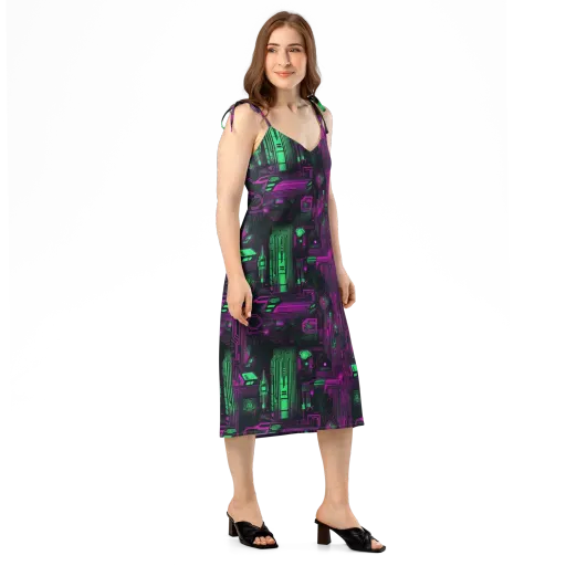 Synthwave Circuit on a Slip Dress