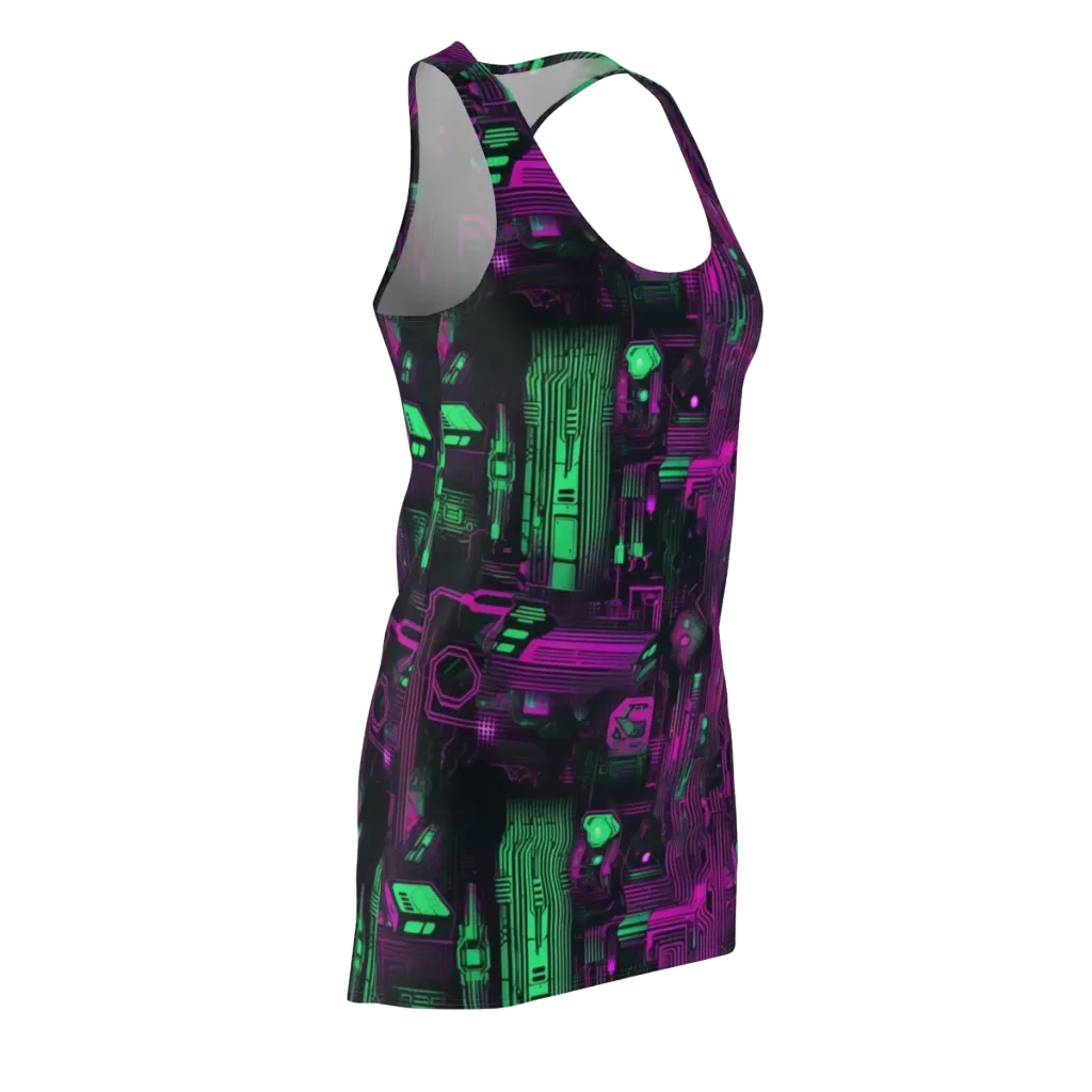 Synthwave Circuit on Racerback Dress — Front Side